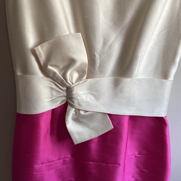 Kate spade silk pink/white color block dress - Picture 2 of 6